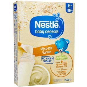 Nestle Baby Cereals Rijst Vanille Glutenvrij Granen Baby +6 Maanden 250g