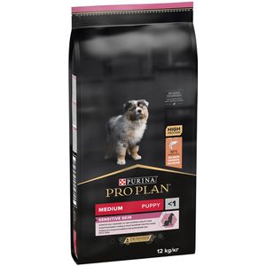 Pro Plan Medium Puppy Sensitive Skin puppyvoer - Hondenvoer Droogvoer - Zalm - 12 kg