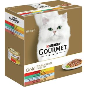 Gourmet Gold Luxe Mix - Kattenvoer - 8 x 85 g