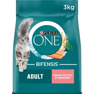 Purina ONE Adult - Kattenvoer Droogvoer - Zalm & Volkoren Granen - 3 kg