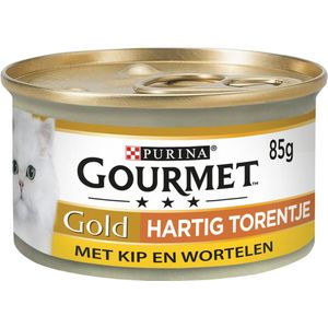 Gourmet Gold Hartig Torentje 85 g - Kattenvoer - Kip&Wortel