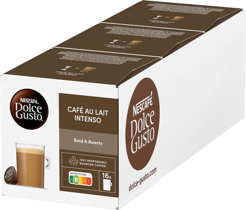 Set van Koffiecapsules NESCAFÉ® Dolce Gusto® Café au Lait Intenso, 3 x 16 st.