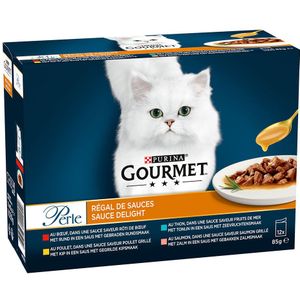 Gourmet Perle Sauce Delight Vlees - Vis 12 x 85 gr