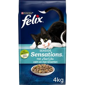 Felix Seaside Sensations - Kattenvoer Droogvoer - Zalm, Koolvis & Groenten - 4 kg