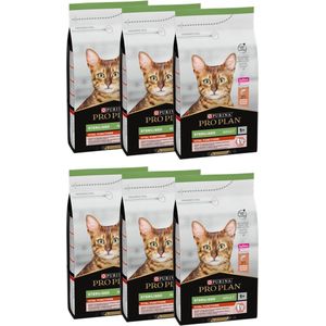 Purina Pro Plan Optisenses Sterilised Droogvoer voor katten, gesteriliseerd met zalm, 6 verpakkingen à 1,5 kg