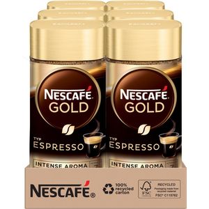 Nescafé Gold Espresso oploskoffie - 6 potten à 100 gram