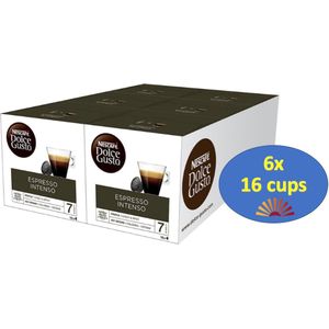 Nescafé Dolce Gusto Espresso Intenso koffiecapsules, 96 capsules, 6 dozen x 16 stuks