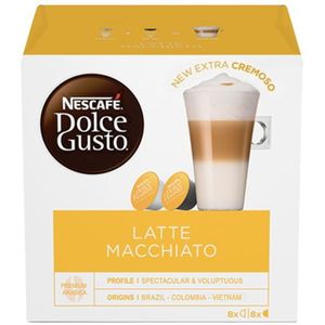 Multipack 6x Nescafé Dolce Gusto koffiecapsules, Latte Macchiato, pak van 16 stuks