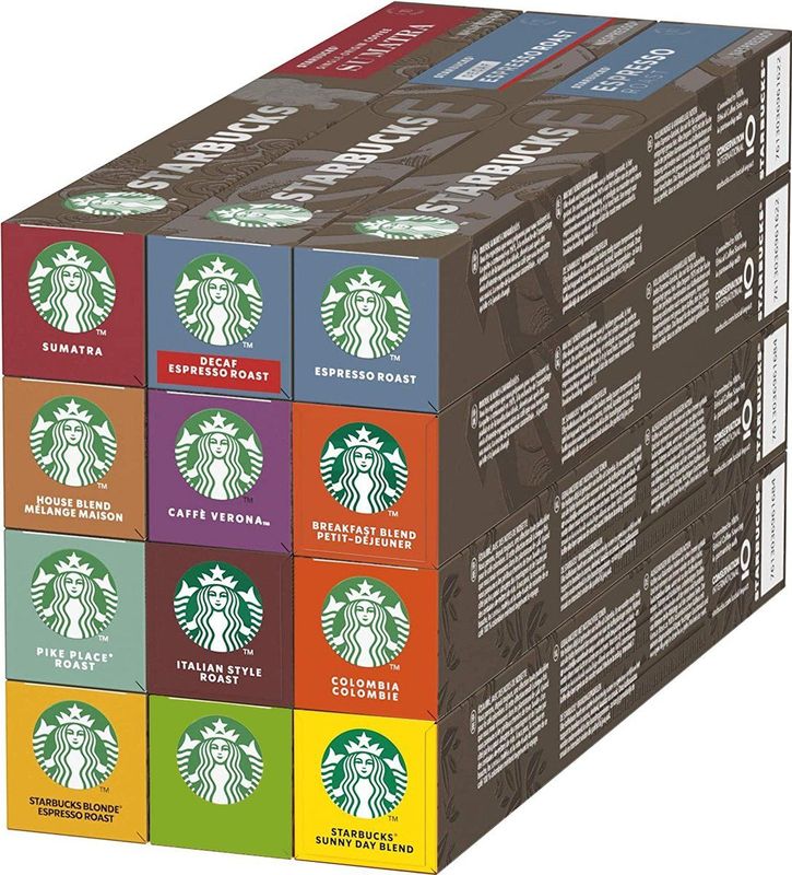 Starbucks® by Nespresso Probeerverpakking - 8 varianten - 12 x 10 capsules