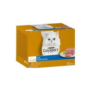 96x85g Gold Mousse: Rund, Konijn, Lam, Kalfsvlees Gourmet Kattenvoer