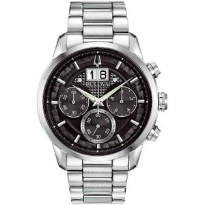 Bulova Chronograph »Sutton«, Armbanduhr, Quarzuhr, Herrenuhr, Edelstahlarmband, Tag