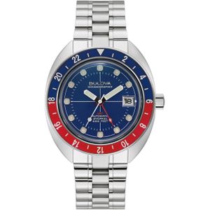 Bulova Automatikuhr »Oceanographer GMT«, Armbanduhr, Herrenuhr, bis 20 bar wasserdicht, Saphirglas