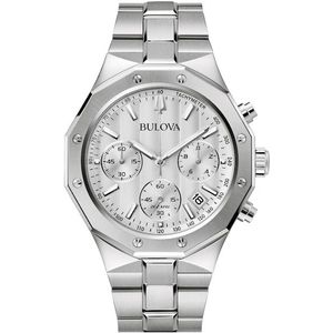 Bulova Chronograph, Armbanduhr, Quarzuhr, Herrenuhr, Edelstahlarmband, Saphirglas