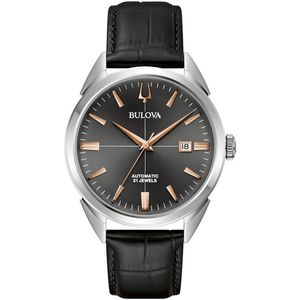 Bulova Automatikuhr, Armbanduhr, Herrenuhr, Damenuhr, Lederarmband, Saphirglas