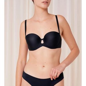 Triumph Beugel BH Strapless - Balconette bh - Pure Micro WDP - Bh met afneembare bandjes - Naadloze cups - 70E - Zwart