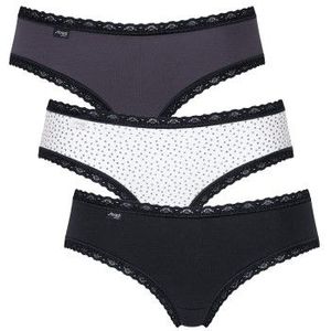 Sloggi - 24/7 Weekend Hipster - Dames Slip - Zwart - 3-Pack