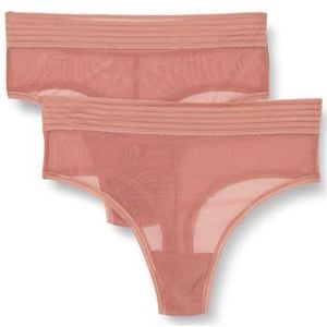 Triumph Tempting Sheer Highwaist String 2P Toasted Almond, Toasted Almond, L