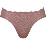 SLOGGI - Zero Feel Bliss - Hoog Uitgesneden Slip - Kastanje Kleur - Polyamide