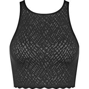 Sloggi Zero Feel Kanten Crop top - Bliss - Zwart