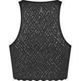 Urban Classics - Organic Cropped Rib Top - Zwart - Dames