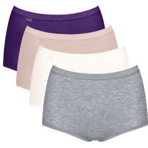 Sloggi 4-pack dames Basic Maxi slips - Sunny Summer - katoenen taille dames onderbroeken