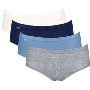 SLOGGI - Midi Slips - Set van 4 - Blauw - Katoen
