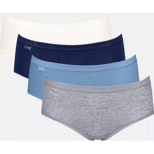 Sloggi - Basic Midi Slips - Blauw - 4-Pack - Katoen