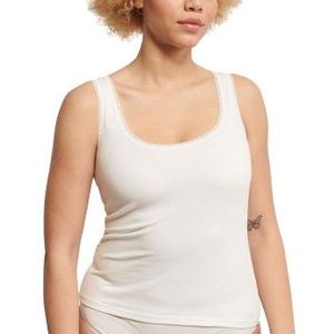 Sloggi 2-pack dames hemden GO brede band - Biologisch katoenen dames onderhemd - Ronde hals  - Wit