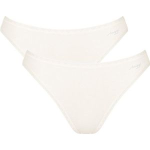 Sloggi - GO Tai - Dames Onderbroek - Wit - Biologisch Katoen - 2 Pak