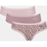 sloggi GO Crush Hipster 3 pak Dames Onderbroek Rose Rood combinatie