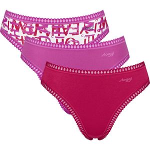Sloggi - GO Crush High Leg C3P - Onderbroek - Roze - Dark Combination