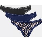 SLOGGI - Go Crush - String - Blauw - Katoen - Set van 3