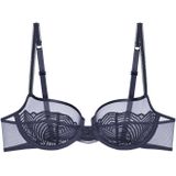 Triumph - Longline Bh - Zwart - Katoen