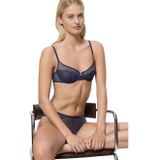 Triumph - Longline Bh - Zwart - Katoen