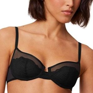 Triumph - Longline BH - Zwart - Katoen