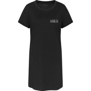 Nachthemd - Zwart - Zacht en Ademend - Korte Mouwen