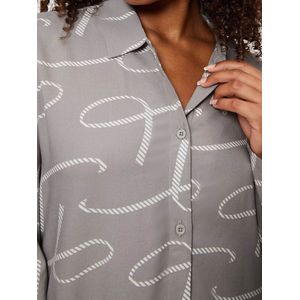 Nachthemd - Langarm - Zacht - Ademend - Losse Pasvorm - Klassieke Kragen