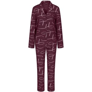 Triumph dames pyjama Viscose - Boyfriend Fit - Doorknoop viscose pyjama met lange mouwen - 40 - Rood