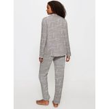 Triumph Women's Boyfriend Fit PW 02 Pyjamaset, Grey Combination, 40, Grey Combination, 40