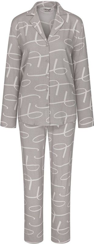 Triumph Women's Boyfriend Fit PW 02 Pyjamaset, Grey Combination, 40, Grey Combination, 40