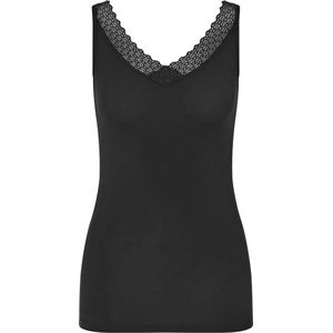 Triumph - Feel of Modal - Tanktop - Zwart - V-hals met Versiering