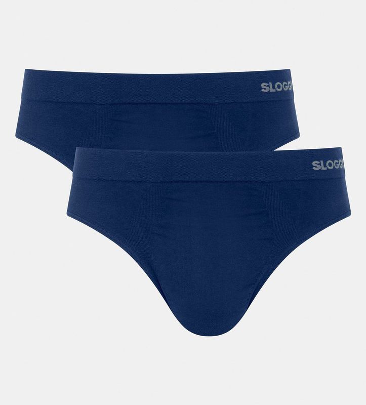 Sloggi - GO Smooth - Heren Slip - Donkerblauw - 2-Pack, Katoen, LYCRA FREEF!T X-MOVE