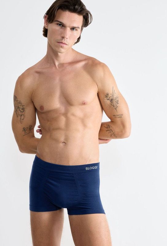 Sloggi - GO - Boxershort - Donkerblauw - Korte Pijp - 2-pack