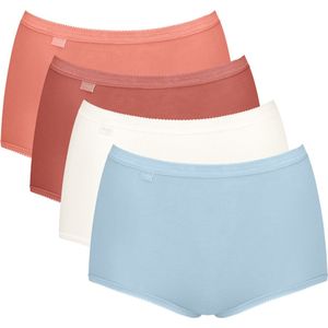 Sloggi 4-pack dames Basic Maxi slips - Multicolor - Taille dames onderbroeken katoen - 54 - Rood