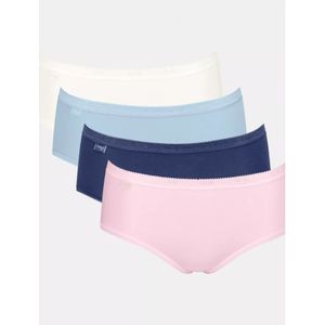 Sloggi - Basic+ Midi - Damesslipjes - Zwart - Set van 4