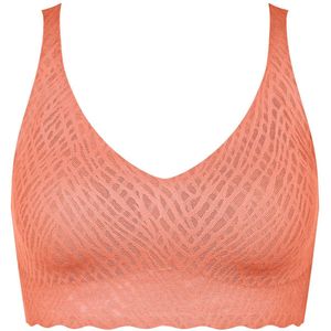 Zero Feel Kanten Bralette gevuld - Bliss - Bh Top met smalle bandjes - Uitneembare vulling  - Oranje