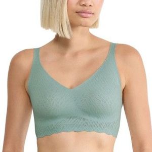 Sloggi - ZERO Feel Bliss - Bralette - Misty Turquoise - Naadloos, Vrijgesneden Golvende Zoom