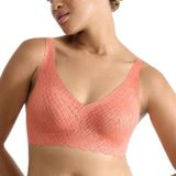 Sloggi - Zero Feel Soft Bra - Naadloze BH - Kanten - Oranje - Microfiber