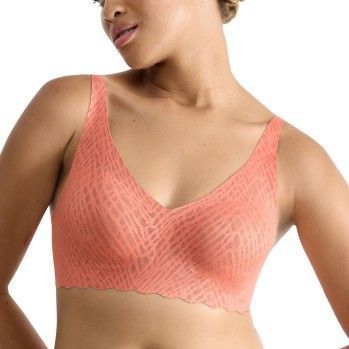 Sloggi - Zero Feel Soft Bra - Naadloze BH - Kanten - Oranje - Microfiber