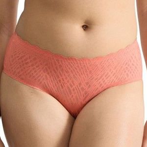 Sloggi Zero Feel kanten hipster - Bliss - Naadloze invisible dames hipster - Schijnt niet door  - Oranje
